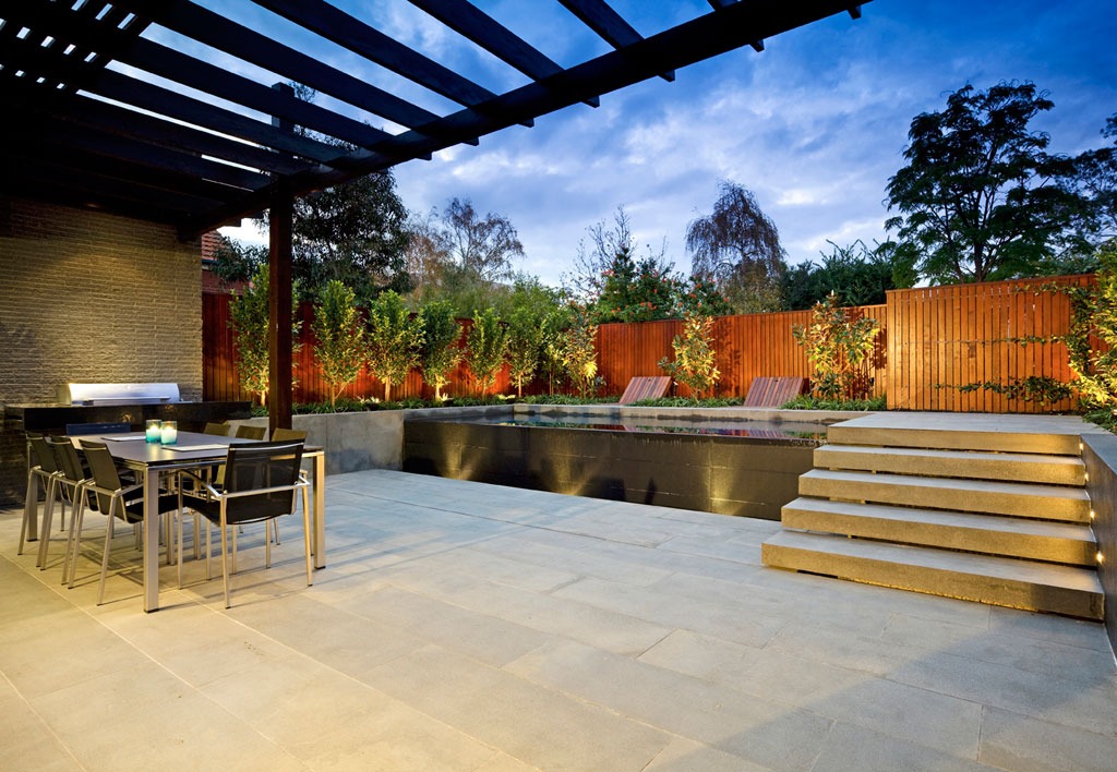 Swimming Pools with stone layout